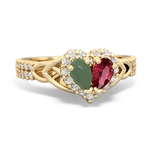 jade-lab ruby keepsake engagement ring