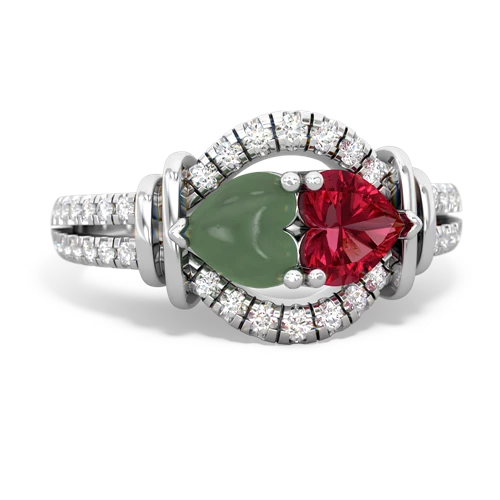 jade-lab ruby pave keepsake ring