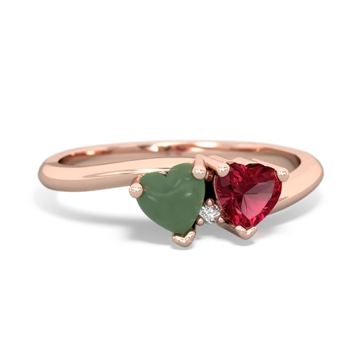 jade-lab ruby sweethearts promise ring