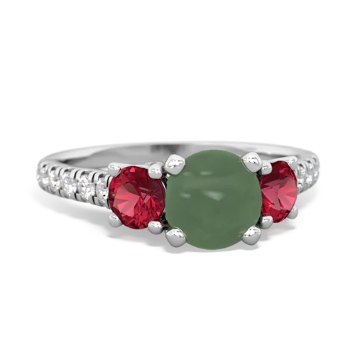 jade-lab ruby trellis pave ring