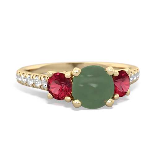 jade-lab ruby trellis pave ring