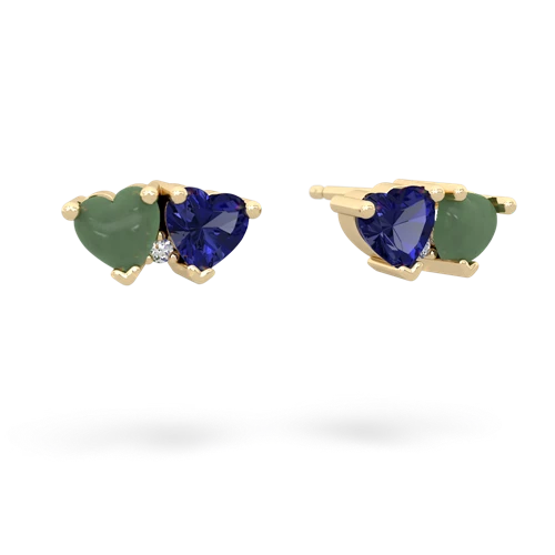 jade-lab sapphire  earrings