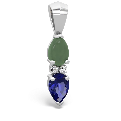 jade-lab sapphire bowtie pendant