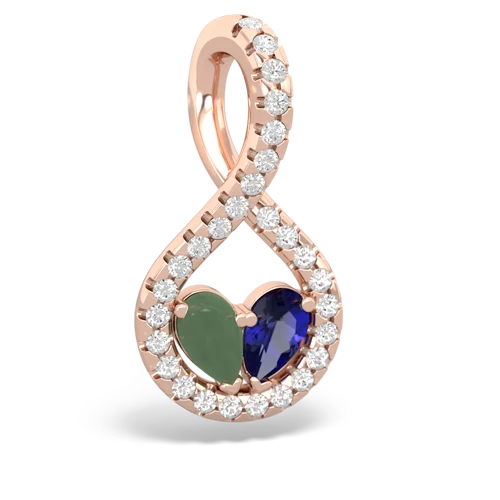 jade-lab sapphire pave twist pendant