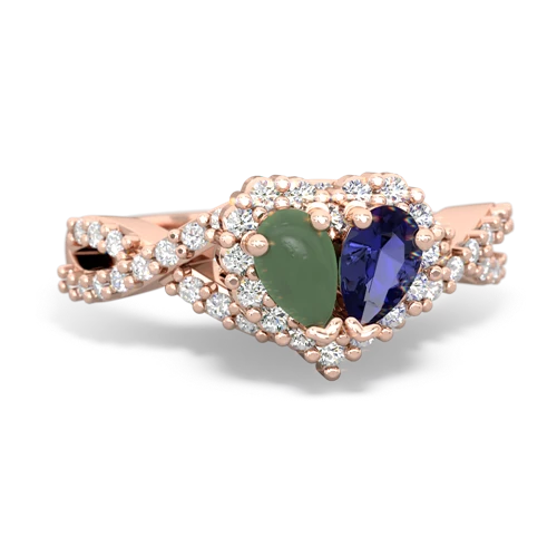 jade-lab sapphire engagement ring