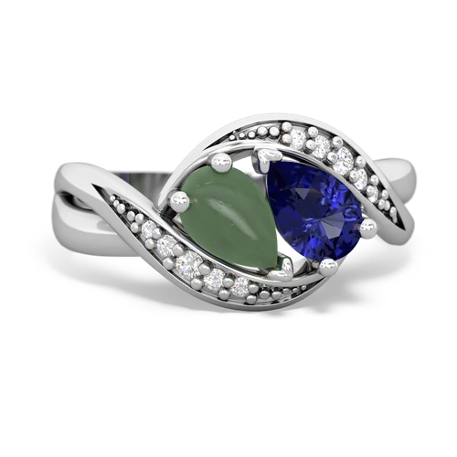 jade-lab sapphire keepsake curls ring