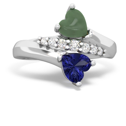 jade-lab sapphire modern ring