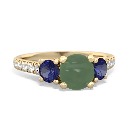 jade-lab sapphire trellis pave ring