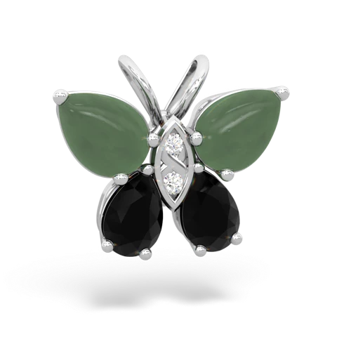 jade-onyx butterfly pendant