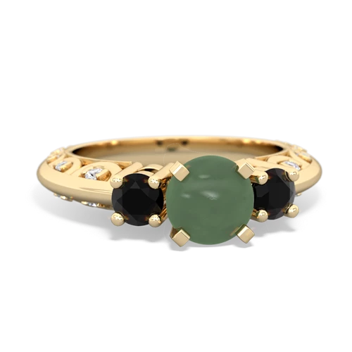 jade-onyx engagement ring