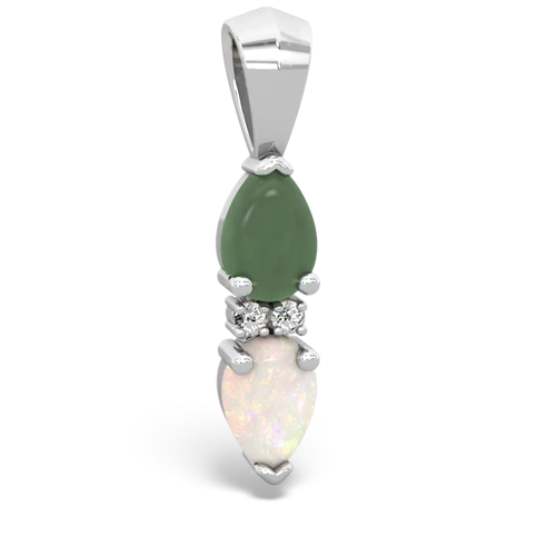 jade-opal bowtie pendant