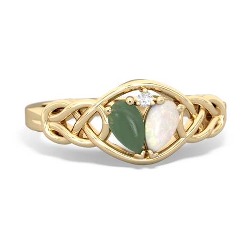 jade-opal celtic knot ring