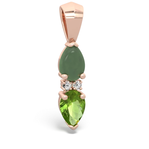 jade-peridot bowtie pendant