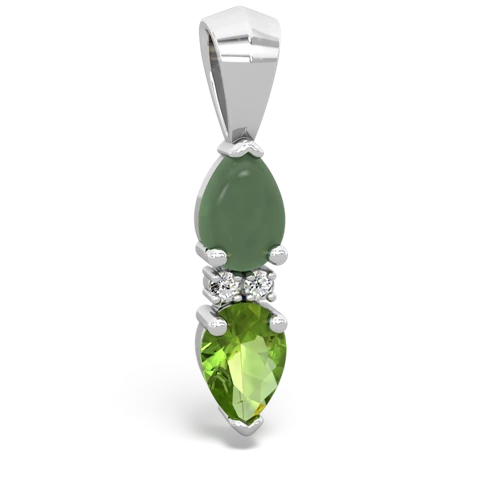 jade-peridot bowtie pendant