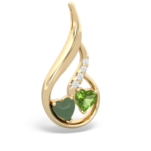 jade-peridot keepsake swirl pendant