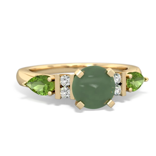 jade-peridot engagement ring