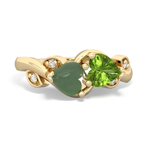 jade-peridot floral keepsake ring