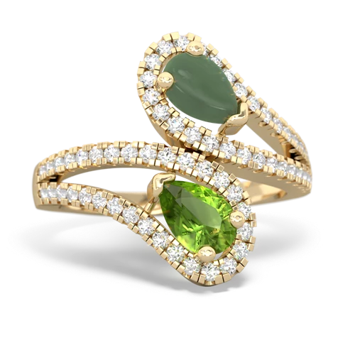 jade-peridot pave swirls ring