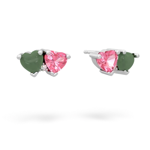 jade-pink sapphire  earrings