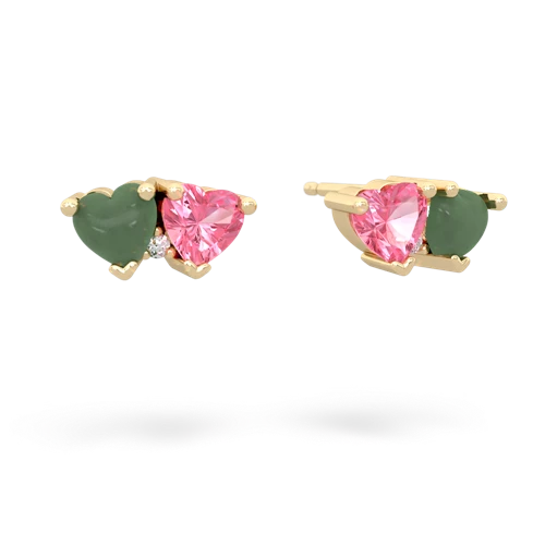 jade-pink sapphire  earrings