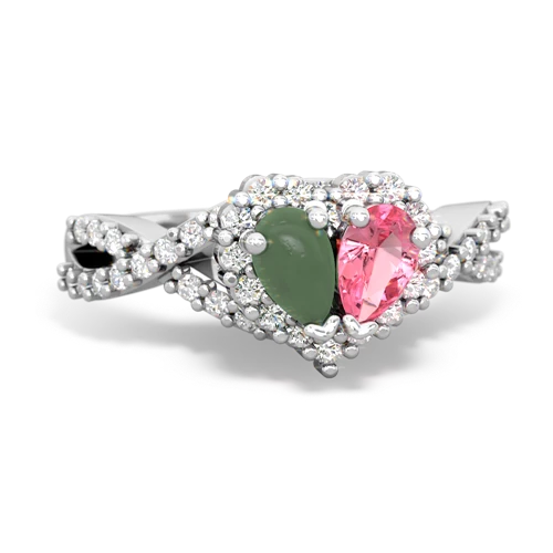 jade-pink sapphire engagement ring