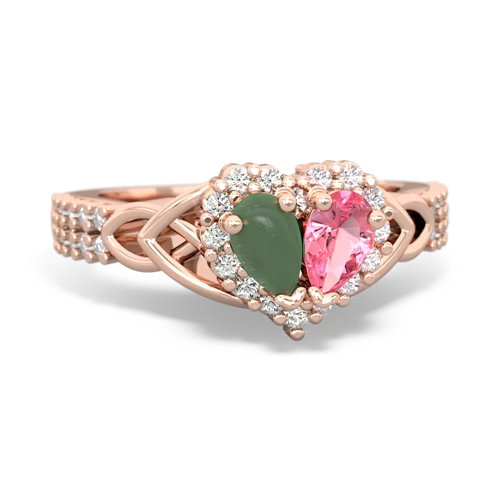 jade-pink sapphire keepsake engagement ring