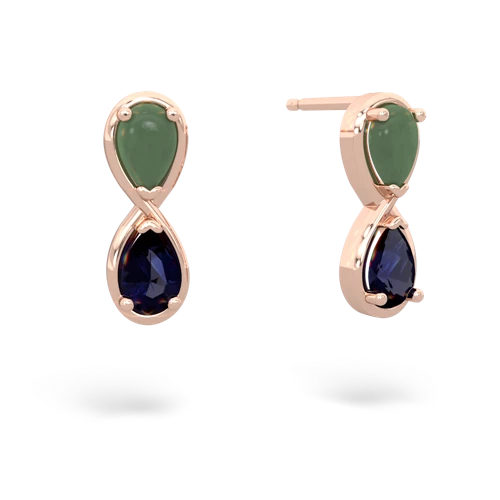 jade-sapphire infinity earrings