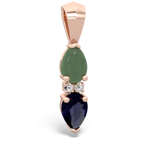 jade-sapphire bowtie pendant
