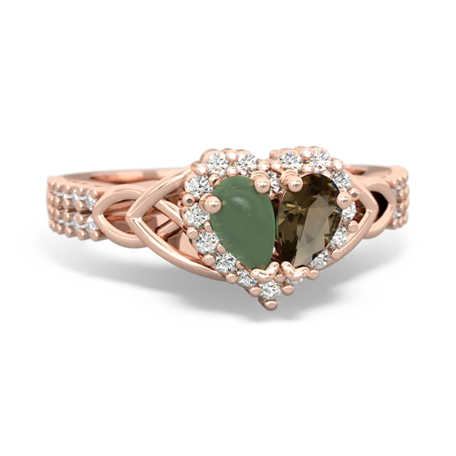 jade-smoky quartz keepsake engagement ring