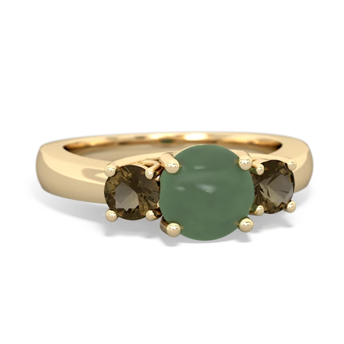 jade-smoky quartz timeless ring