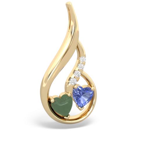 jade-tanzanite keepsake swirl pendant