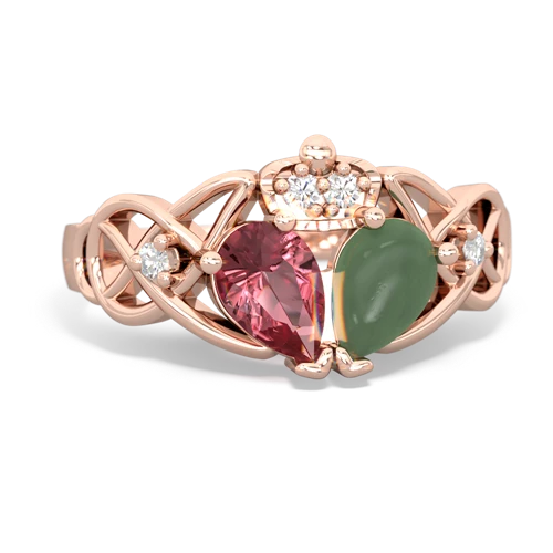 jade-tourmaline claddagh ring