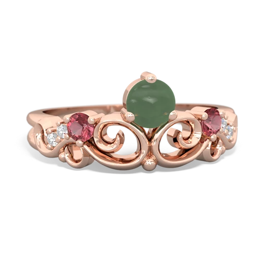 jade-tourmaline crown keepsake ring