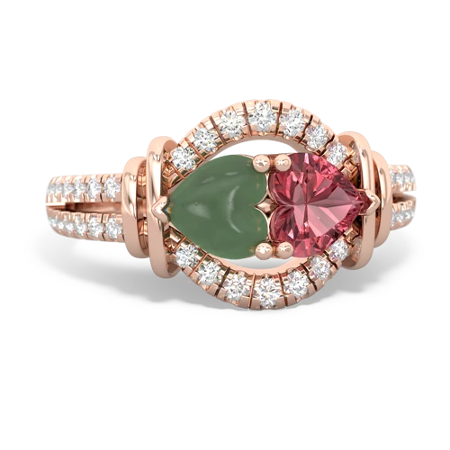 jade-tourmaline pave keepsake ring