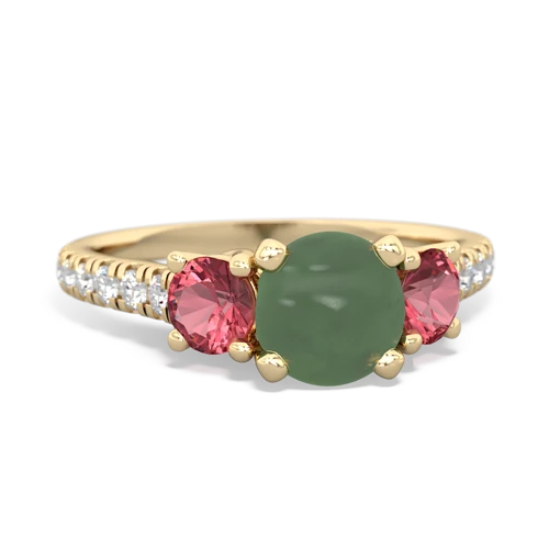 jade-tourmaline trellis pave ring