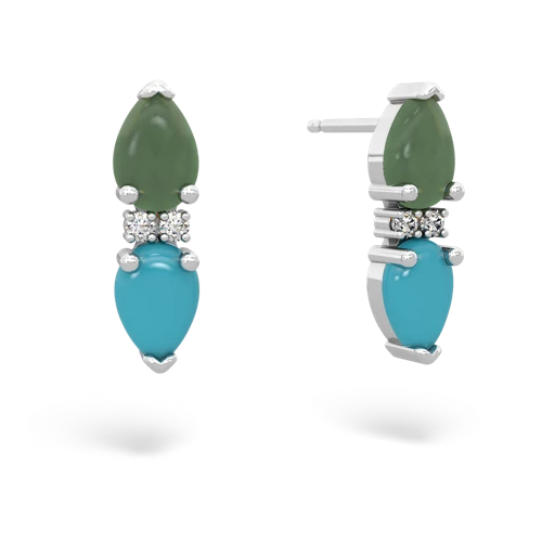 jade-turquoise bowtie earrings