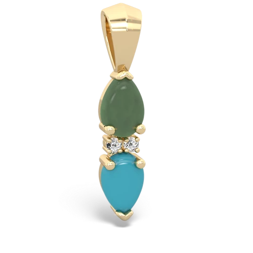 jade-turquoise bowtie pendant
