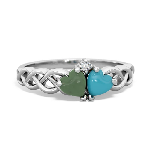 jade-turquoise celtic braid ring