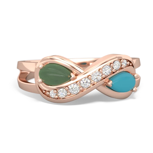 jade-turquoise diamond infinity ring