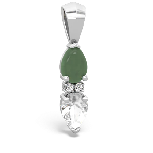 jade-white topaz bowtie pendant