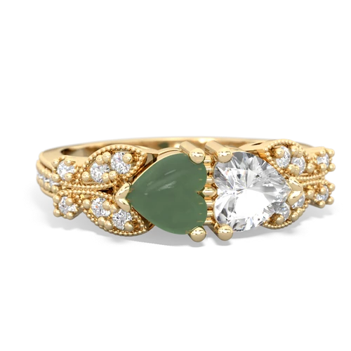 jade-white topaz keepsake butterfly ring