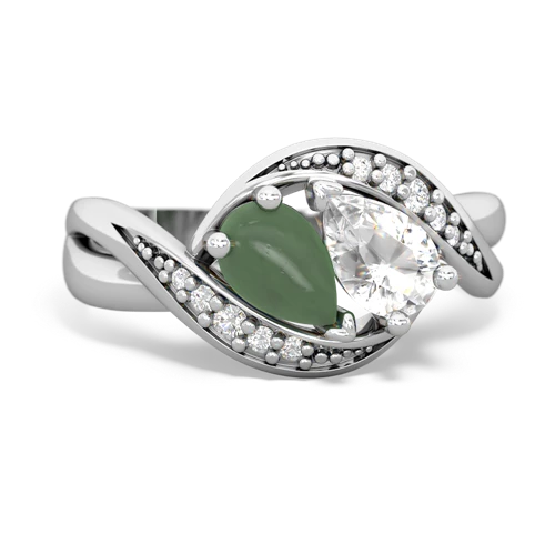 jade-white topaz keepsake curls ring