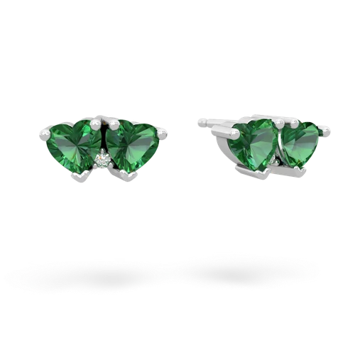 lab emerald  earrings