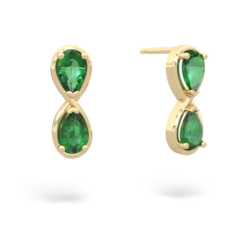 lab emerald-emerald infinity earrings