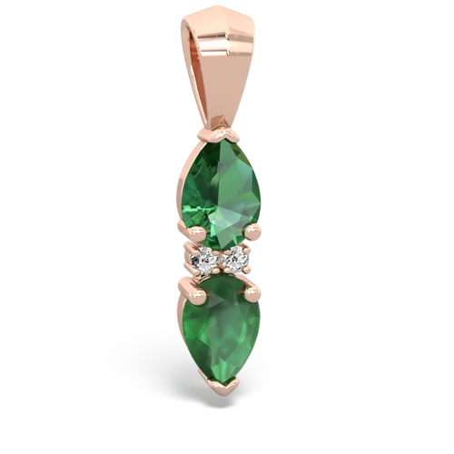 lab emerald-emerald bowtie pendant