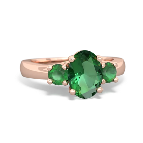 lab emerald-emerald timeless ring