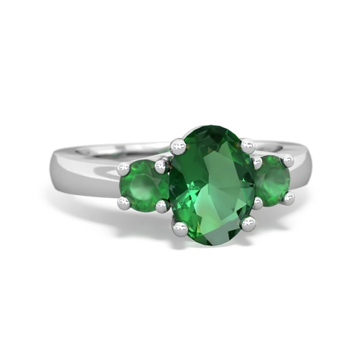 lab emerald-emerald timeless ring