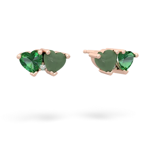 lab emerald-jade  earrings