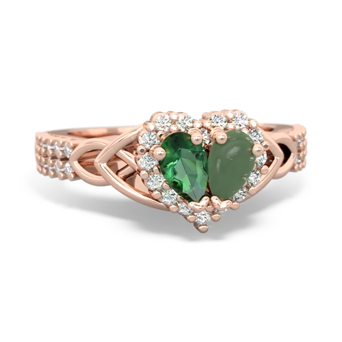 lab emerald-jade keepsake engagement ring