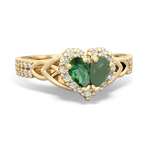 lab emerald-jade keepsake engagement ring